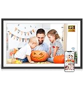 15.6-inch Wireless Digital Picture Frame APP Photo Frame - 32GB Large Smart Cloud Photo Frame Tou...