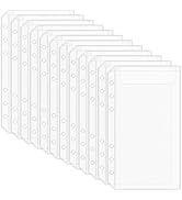 Antner 12PCS A6 Binder Pockets 6-Hole No Zipper Budget Cash Envelopes for Money Organizer, Ziples...