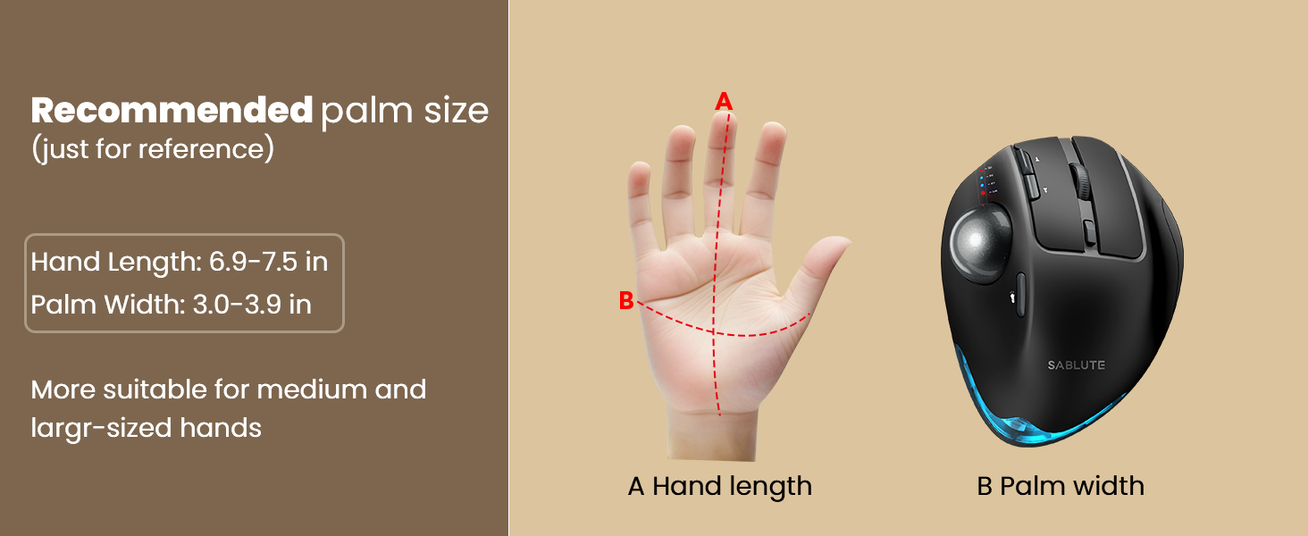 adjustable hinge design, you can choose the trackball angle that suits you according to your needs
