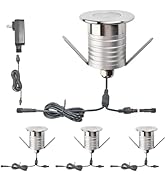 HHTUN 704 LED Underwater Light DC12-24V 3W Pool lamp Embedded Installation with Power Supply and ...