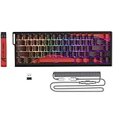 MAMBASNAKE Attack Shark X68PRO HE Rapid Trigger Wireless Keyboard, 0.01mm RT Accuracy 8000Hz Wire...