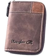 Lubsmuns RFID Card Holder, Slim RFID Blocking Card Wallet, Leather Zipper Credit Card Holder Gift...