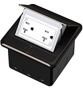 KYHSHJ Pop Up Floor Electrical Outlet with 20 Amp Stainless Steel TR Receptacle Outlet Stainless,...