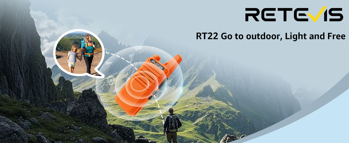 retevis walkie talkie for adults 2 way radio long range