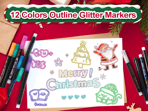 Outline Glitter Pens