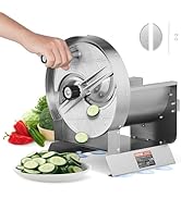 VEVOR Manual Vegetable Fruit Slicer, 0-0.5"/0-12mm Thickness Adjustable Commercial Slicer Machine...