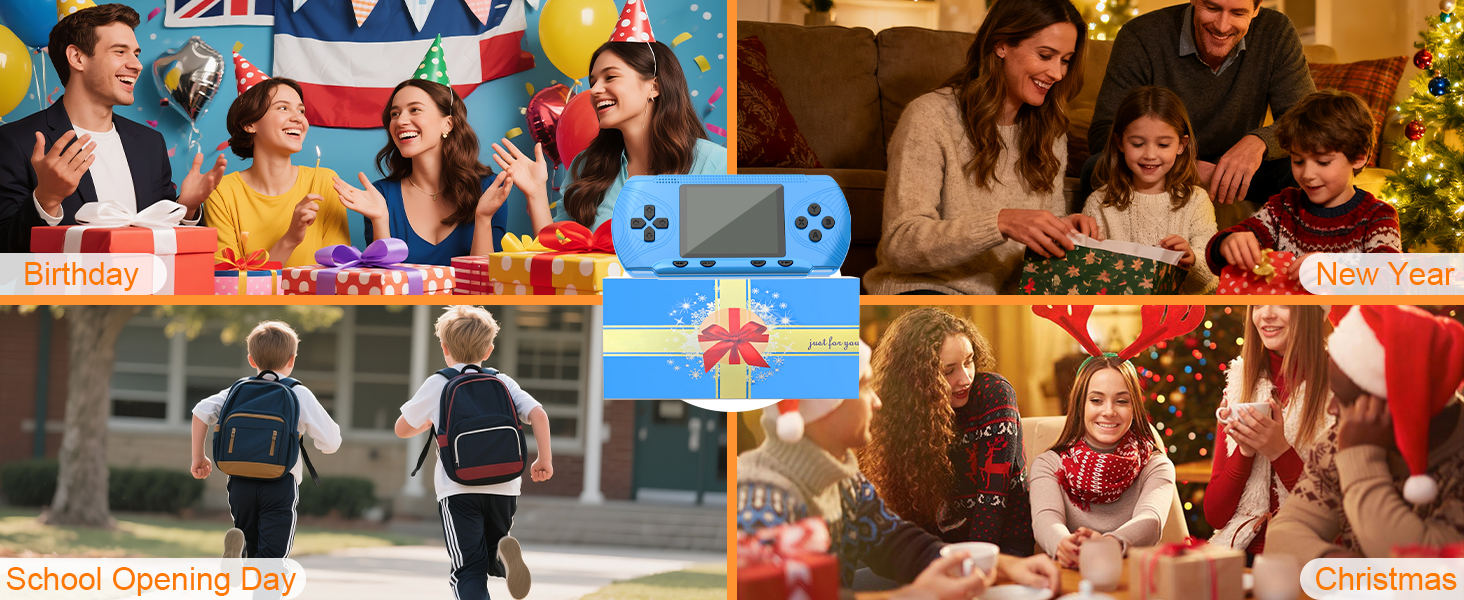 Handheld Game Console for Kids Adults- 258 Retro Video Games