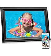 ThankVip Digital Picture Frame, 10.1 Inch WiFi Photo Frame Electronic, IPS HD Display Touch Scree...