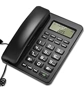 Corded Landline Phones for Home/Office, Desk Corded Telephone with Display and Adjustable Volume,...