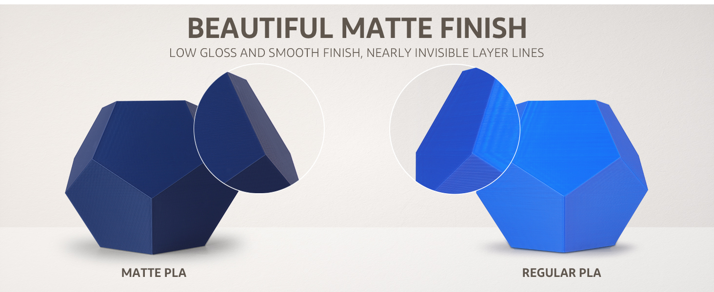 beautiful matte finish, nearly invisible layer lines