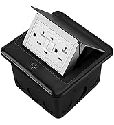 Vagueior Pop-Up Floor Box Kit, 20A Tamper-Weather Resistant Receptacle GFCI Outlet, Corrosive Res...