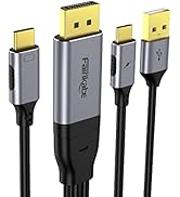 fairikabe DisplayPort to USB C Cable 4K 60Hz, 6.6ft Unidirectional DisplayPort Source to USB-C To...