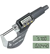 ACEMETER Digital Micrometer, 0-1"/0-25mm Range Professional Inch/Metric Thickness Measuring Tools...