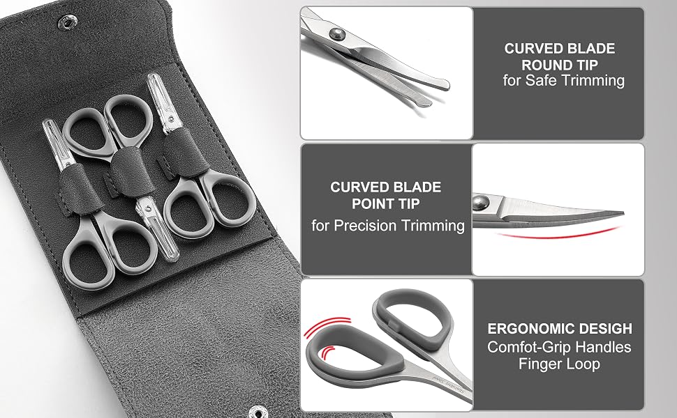 pafason beard mustache facial nose hair scissors