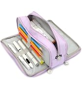 Vocuer Large Capacity Special Aesthetic Pencil Case Organizer with 3 Compartments, Big Preppy Sch...