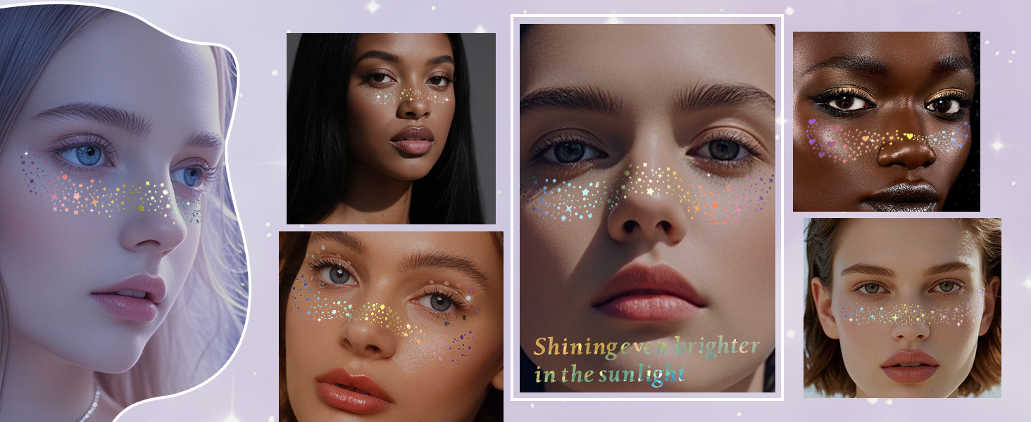 Glitter Freckles Makeup