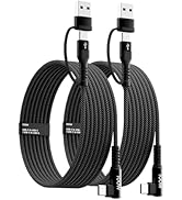 100W Fast USB C Charger Cable Right Angle, [2Pack 6ft] USB C to USB C Cable, 90 Degree Type C Bra...