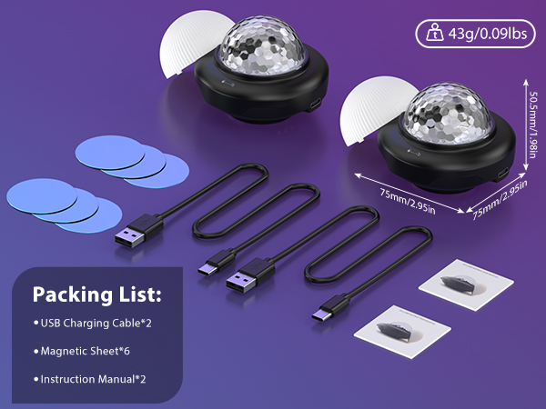 mini usb disco light