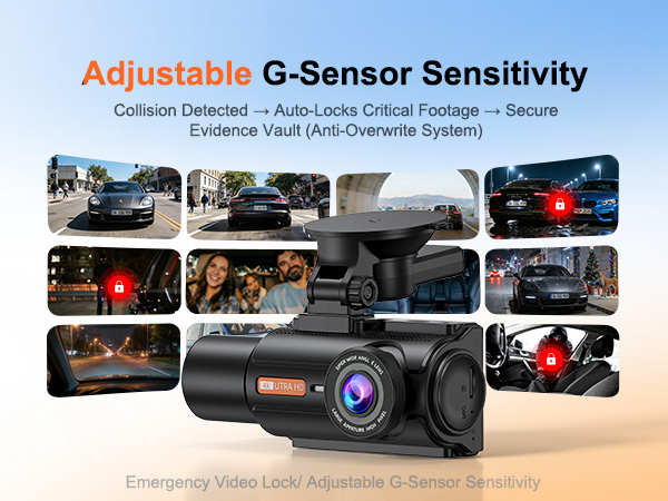 car cameras dash cam with G-Sensor