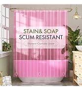 Bathway Shower Curtain Liner, Clear Shower Curtain Liner 72x72 PEVA Waterproof Shower Curtain Lin...