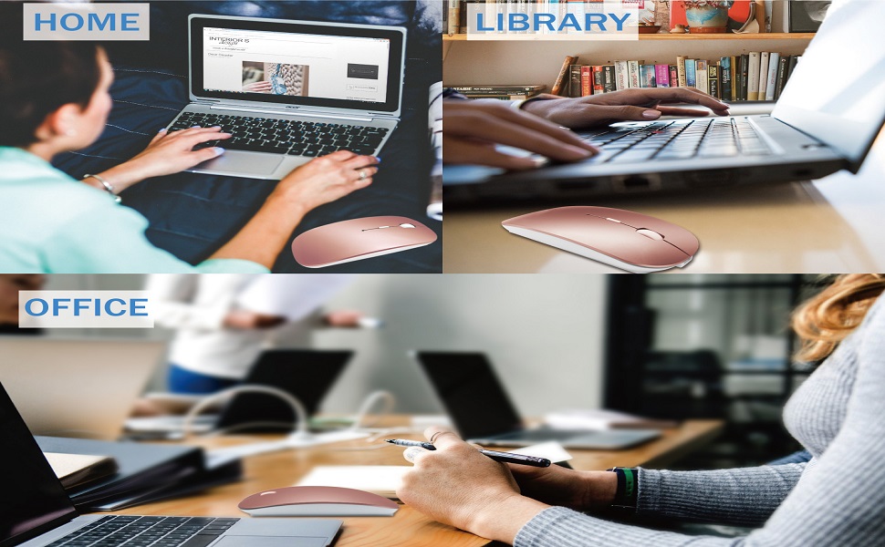 Bluetooth Wireless Charger Computer Mouse for MacBook Air Mac Pro Apple Keyboard Laptop Pad PC 