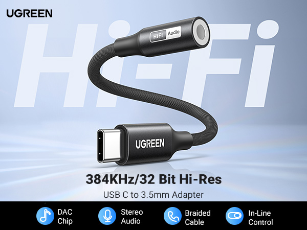 USB C to 3.5mm Audio Adapter