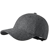 GADIEMKENSD Unstructured Wool Baseball Caps Winter Warm Hat Adjustable