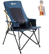 PORTAL Camping Chair with Lumbar Support for Adults Folding Portable High Back Oversized, 400LBS