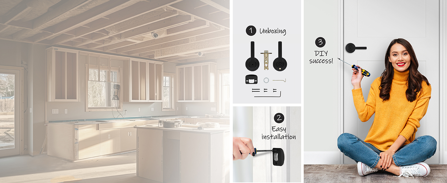 Three simple steps: unboxing, easy installation, diy success!