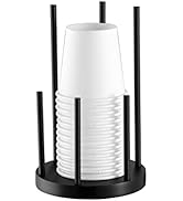 JQK Disposable Paper Cup Dispenser Storage Holder, Small Rinsing Cups on Bathroom Vanity Countert...