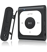 AGPTEK 64GB Clip MP3 Player with Bluetooth, A53PL Portable Music Player with FM Radio, Shuffle, N...