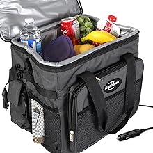 Koolatron D25 Hybrid Portable 12V Cooler Bag with Shoulder Strap, Iceless, 24.5 Liter / 26 Quarts