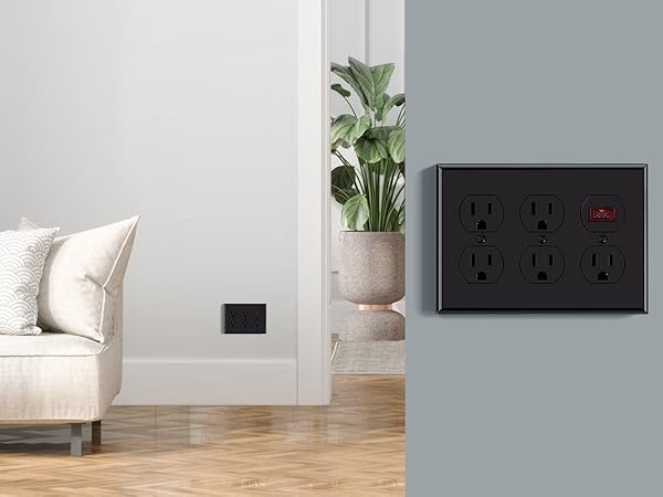 3 Gang Standard Duplex Switch Wall Plate