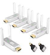 Wireless HDMI Transmitter and 4 Receivers, 500 FT/150M, 2.4G+5G Plug &amp; Play, 1080P HD Audio and V...
