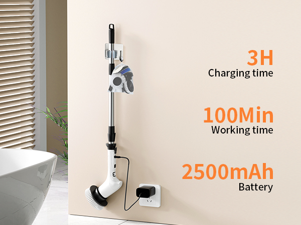 spinning scrubber brush for cleaning