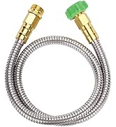 UNCO- Short Garden Hose, 3 Feet, Heavy Duty Stainless Steel Hose, Water Garden Hose, Metal Garden...