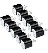 Wall Charger Cube, USB Plugs 10Pack, HOOTEK 1A/5V Single Port USB Charger Wall Plug Fast Charging...