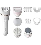 Philips Epilator Series 8000 5 in 1 Shaver, Trimmer, Pedicure and Body Exfoliator with 9 Accessor...