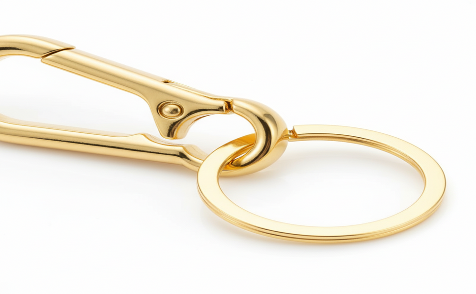 Metal Keychain Key Ring with Clip