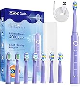 YUNCHI Electric Toothbrush for Adults, Rechargeable Sonic Toothbrushs, Kids Electric Toothbrush-8...