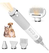KUUBIA Dog Hair Dryer - Pet Hair Dryer - 5 in 1 Dog Blower Grooming Dryer - High Velocity Blow Dr...
