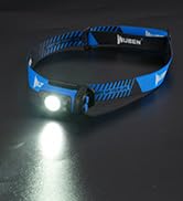 WUBEN LED Waterproof Headlamp, Mini Head Lamp with Red &amp; Blue Light, 7 Modes Headlamps with Adjus...