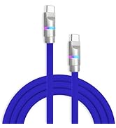chubbycable Neon Chubby - Fast Charge Cable with Smart Light RGB Color Gradual Light Up 100W Char...