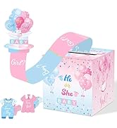 WNINK Baby Gender Reveal Pull Out Game with Voting Box, Gender Reveal Games, Fun Baby Shower Acti...