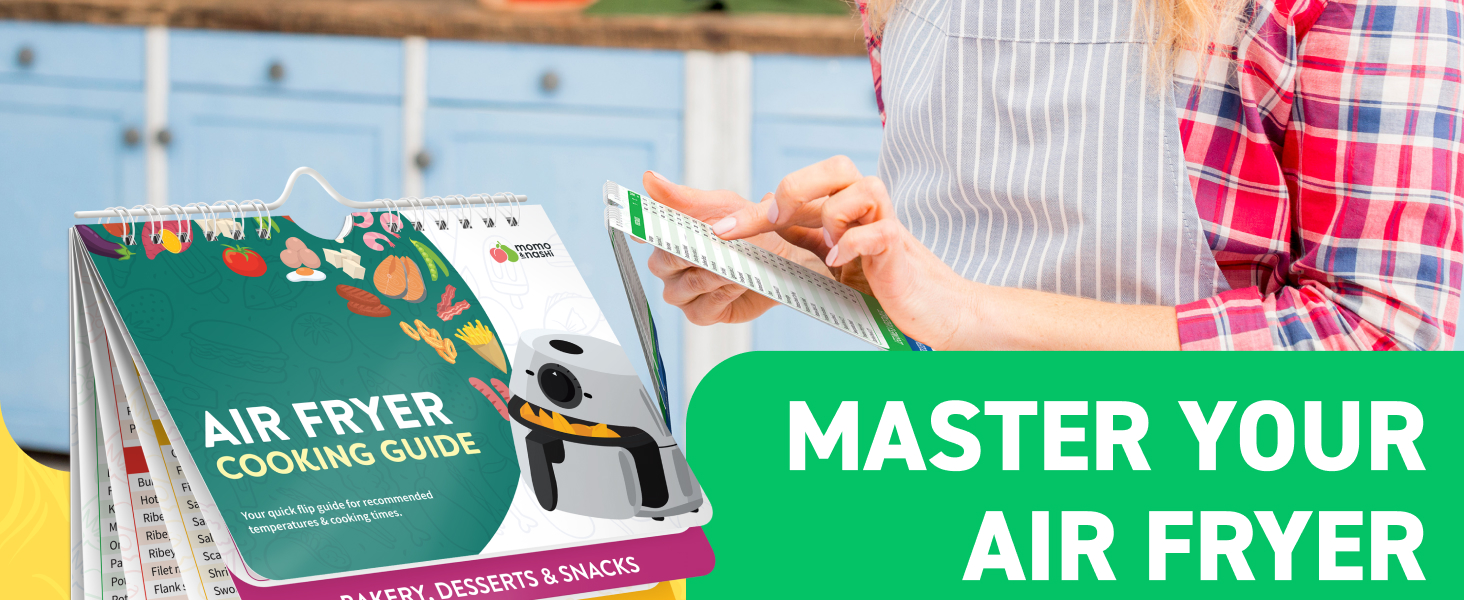 Air Fryer Cheat Sheet Magnets Cooking Guide Booklet
