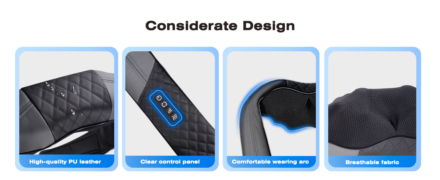 neck and shoulder massager with heat shiatsu neck and back massager shoulder massager