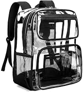 Vorspack Clear Backpack Heavy Duty - Large See Through Bookbag for Girls Boys, Transparent Backpa...