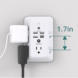 wide spaced AC outlet