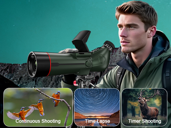 Digital Spotting Scope with Screen Portable Auto-Focus Electronic 4K Smart Telescope
