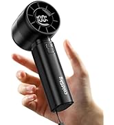coldSky Portable Handheld Turbo Fan,5 Speeds High Speed Personal Fan With Digital Display,4000mAh...